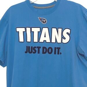 Nike Just Do It Tennessee Titans T-Shirt XL Light Blue NFL Football‎ Sports Crew